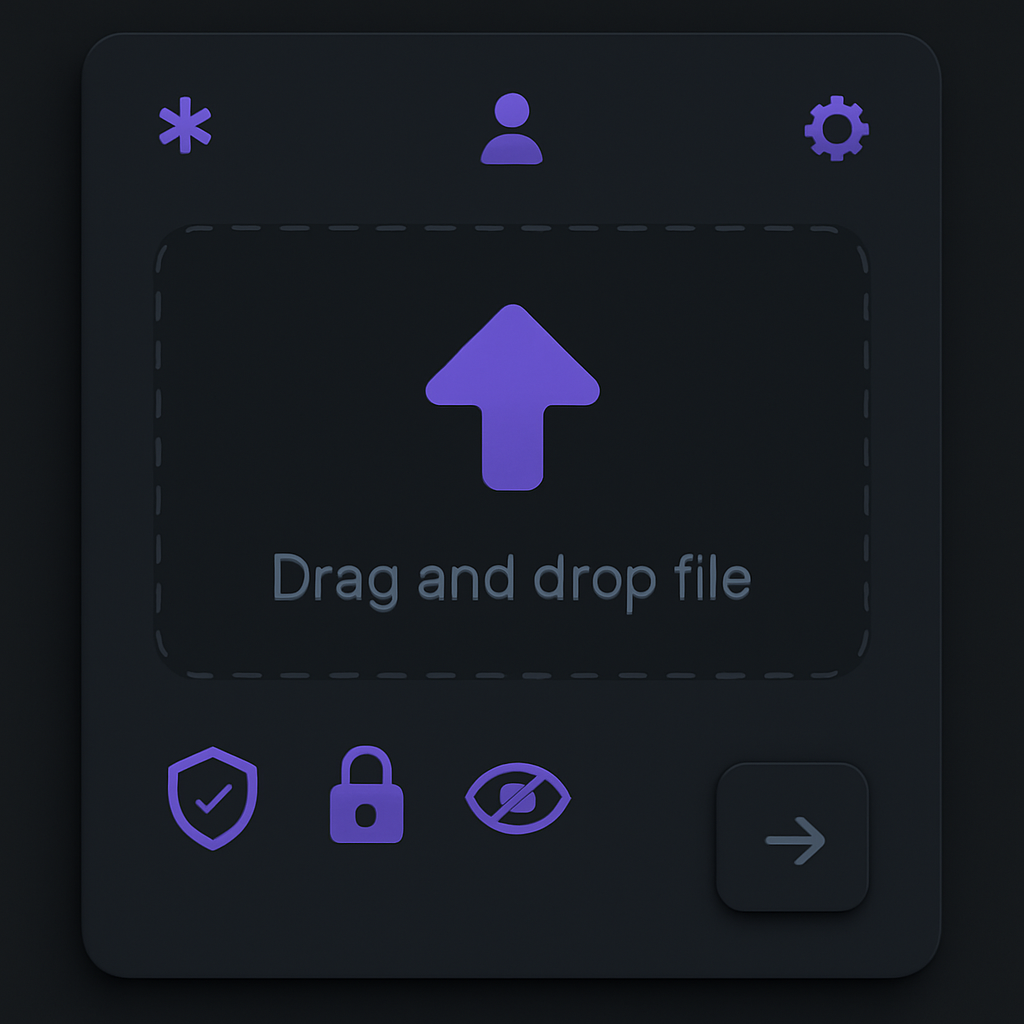 Simple drag-and-drop upload interface